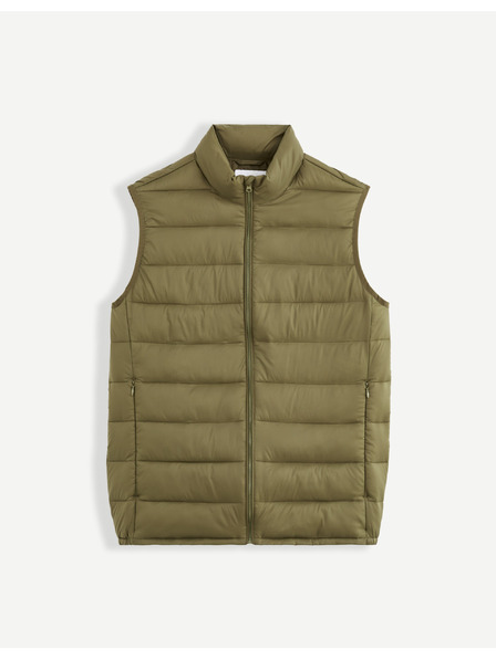 Celio Мъжка ватирана жилетка в цвят каки Celio