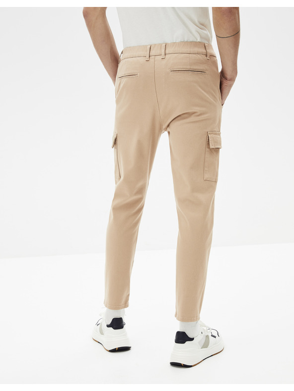 Celio Бежов мъжки панталон с джобове Celio Cargo Ronar