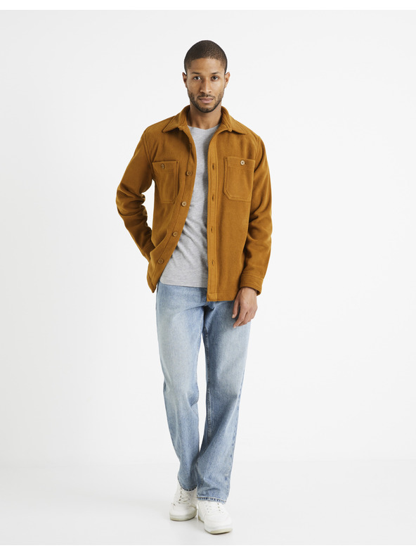 Celio Кафява мъжка блуза Celio Dafleece