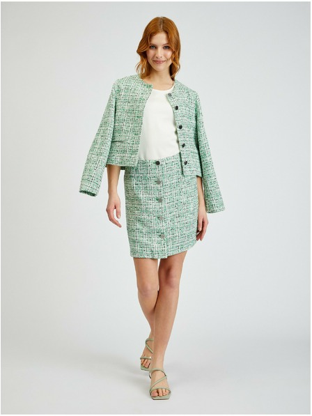 Orsay Зелена дамска пола от туид ORSAY