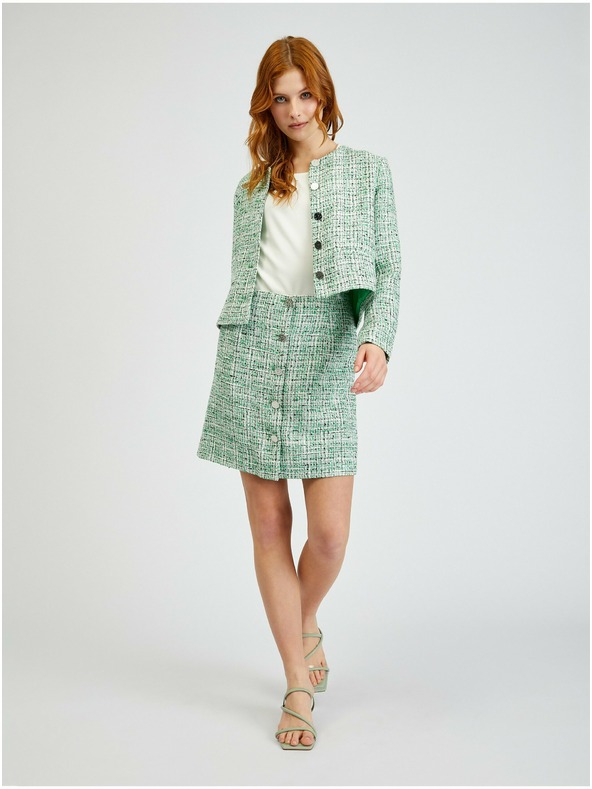 Orsay Зелено дамско яке с шарка ORSAY