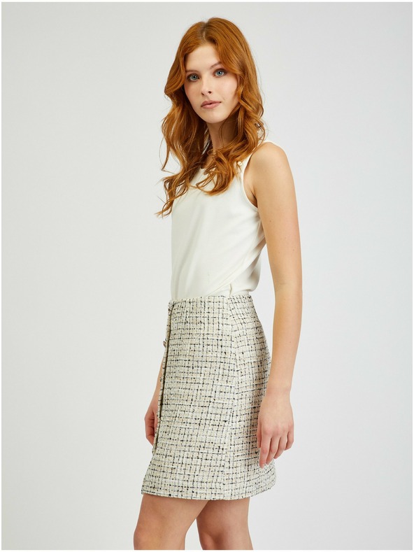 Orsay Бежова дамска пола от туид ORSAY