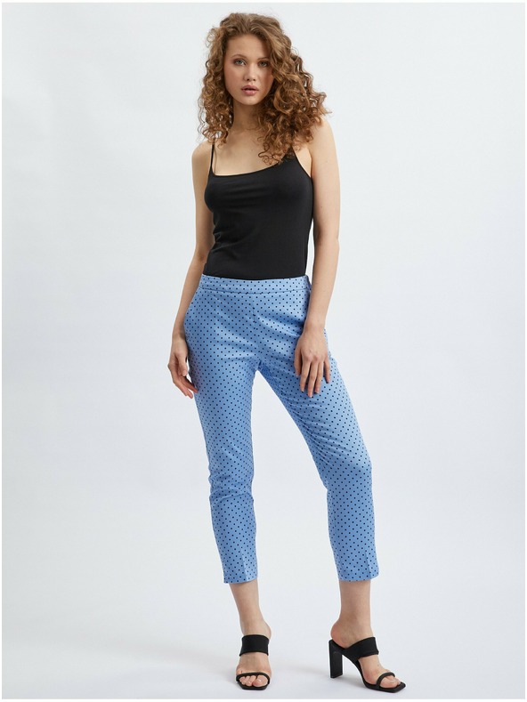 Orsay Син дамски три четвърти панталон на точки ORSAY