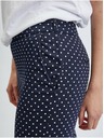 Orsay Тъмносин дамски панталон три четвърти на точки ORSAY