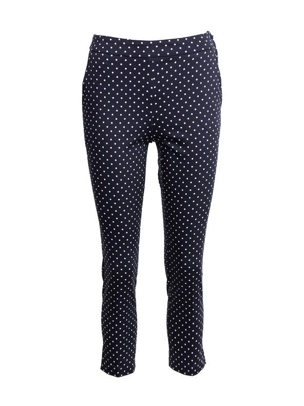 Orsay Тъмносин дамски панталон три четвърти на точки ORSAY