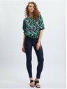 Orsay Черно-зелена дамска блуза с десен ORSAY
