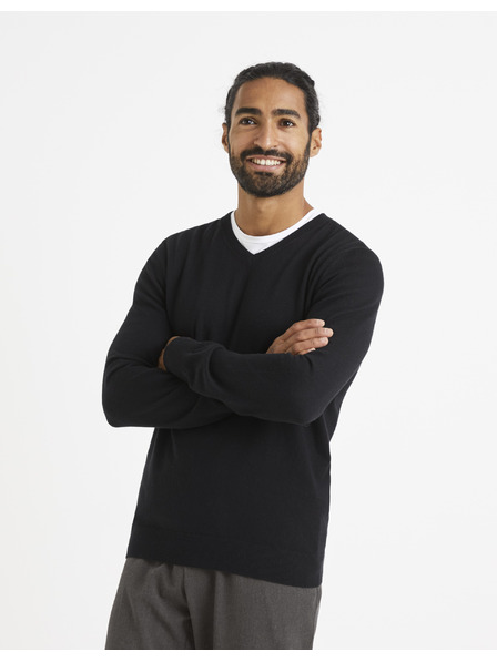 Celio Черен пуловер Celio Veviflex