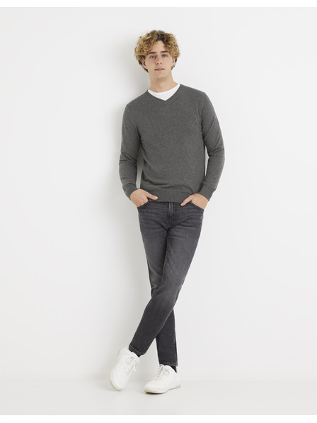 Celio Celio Veviflex Сив пуловер от вълна