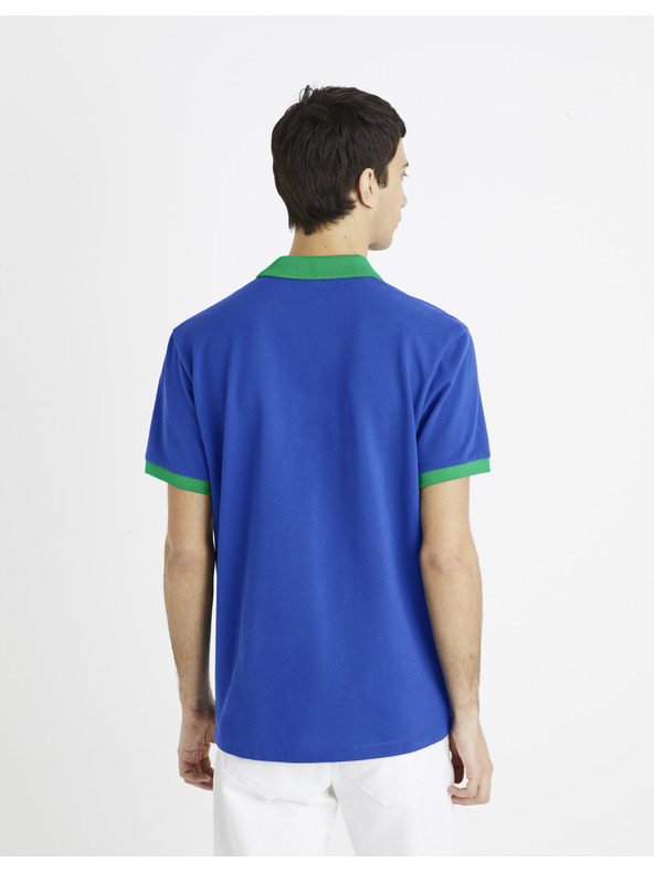 Celio Синя мъжка поло риза Celio Decabestan