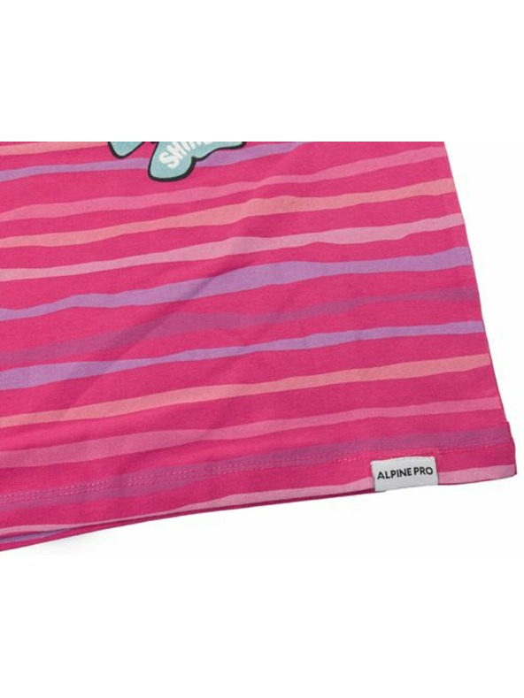 ALPINE PRO Тъмнорозов детски щампован потник ALPINE PRO Holso