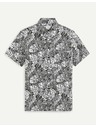 Celio Бяло-черна мъжка риза с шарки Celio Daprinti