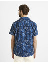 Celio Тъмносиня мъжка риза с шарки Celio Daprinti