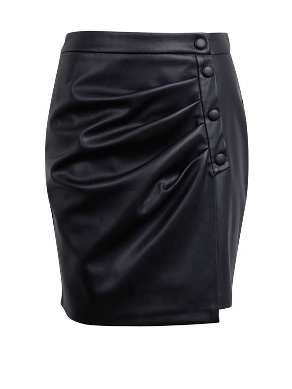 Orsay Черна дамска пола от изкуствена кожа ORSAY
