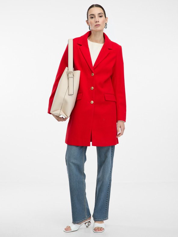 Orsay Червено дамско палто ORSAY