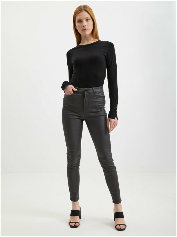 Orsay Сив дамски панталон от изкуствена кожа ORSAY