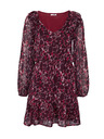 Orsay Винена дамска рокля с десен ORSAY