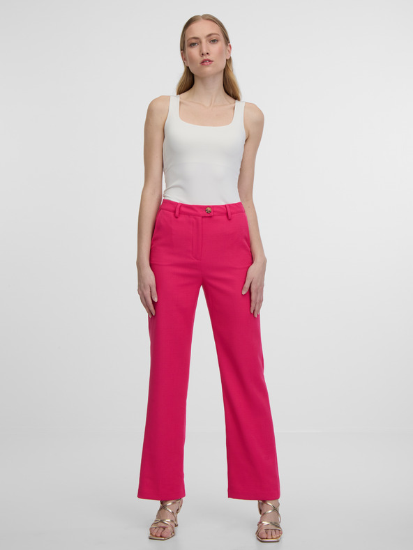 Orsay Тъмнорозови дамски flared fit панталони ORSAY