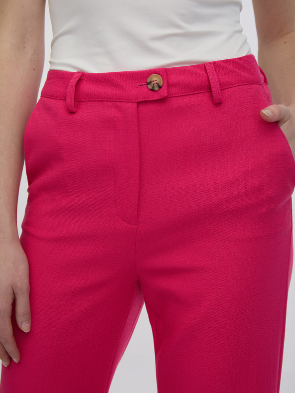 Orsay Тъмнорозови дамски flared fit панталони ORSAY