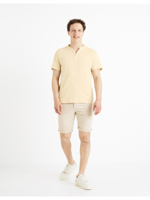 Celio Бежови мъжки къси панталони Celio Mohitobm