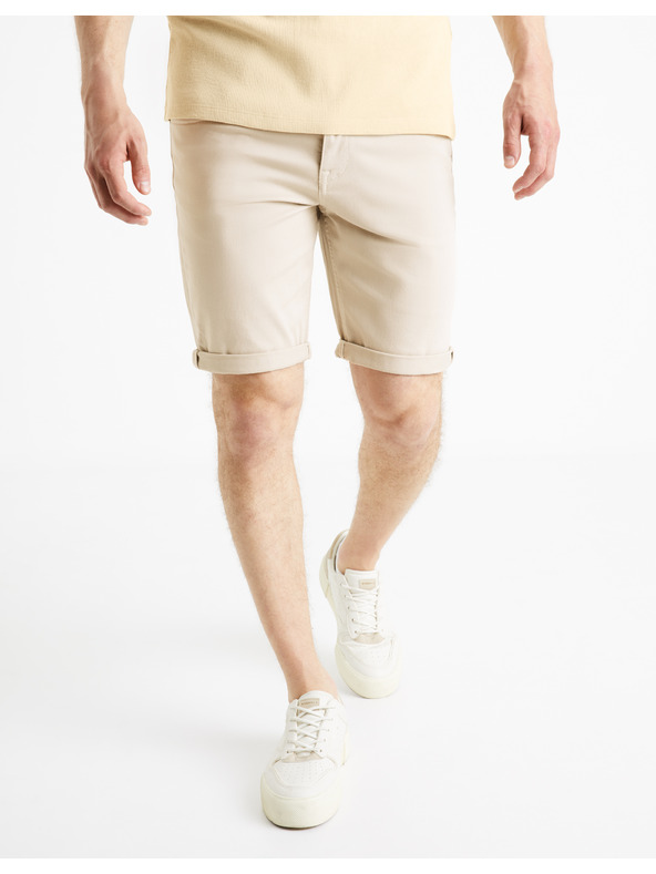 Celio Бежови мъжки къси панталони Celio Mohitobm
