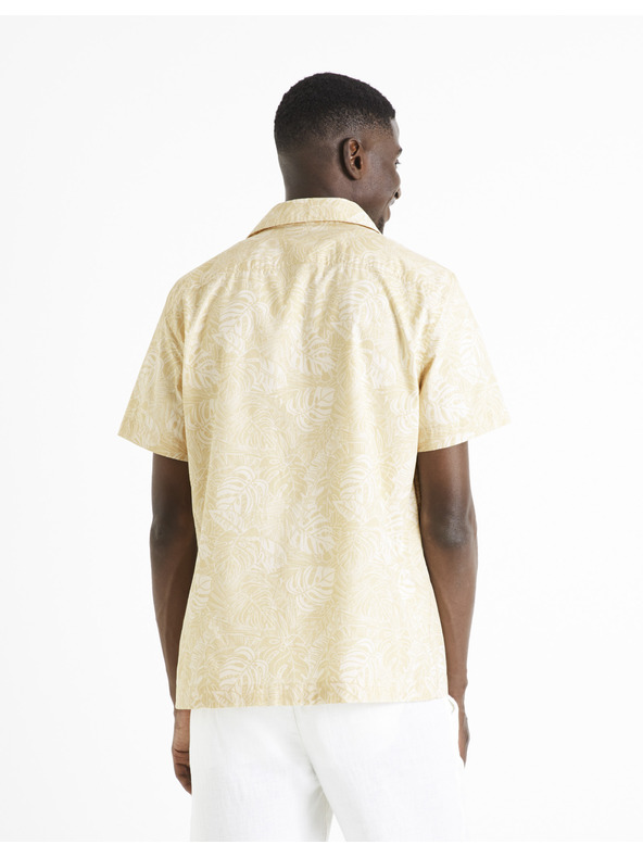 Celio Бежова мъжка риза с шарки Celio Daprinti