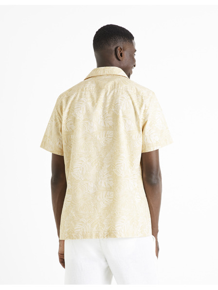 Celio Бежова мъжка риза с шарки Celio Daprinti