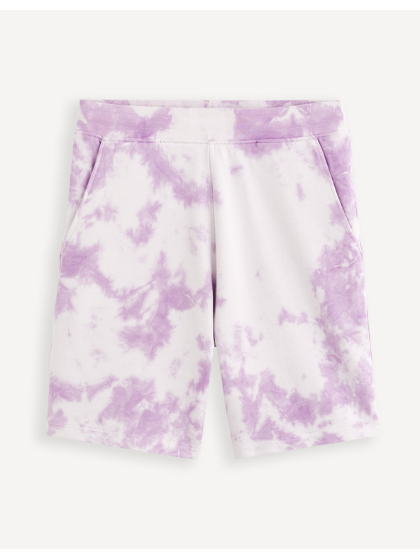 Celio Лилави мъжки спортни къси панталони щампа батик Celio Doengame