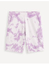 Celio Лилави мъжки спортни къси панталони щампа батик Celio Doengame
