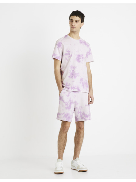 Celio Лилави мъжки спортни къси панталони щампа батик Celio Doengame