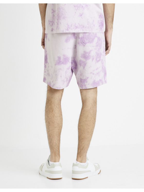 Celio Лилави мъжки спортни къси панталони щампа батик Celio Doengame