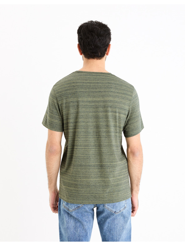 Celio Зелено-сива мъжка тениска Celio Gejecte
