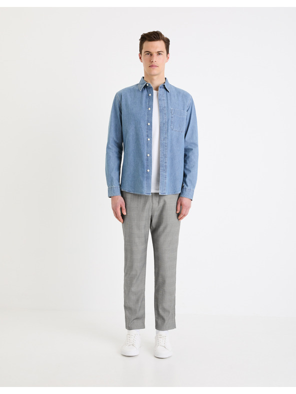 Celio Сиви мъжки панталони Celio Gocarre