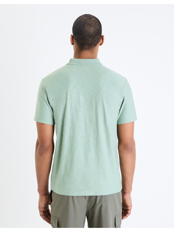 Celio Светлосиня мъжка основна поло тениска Celio Feflame