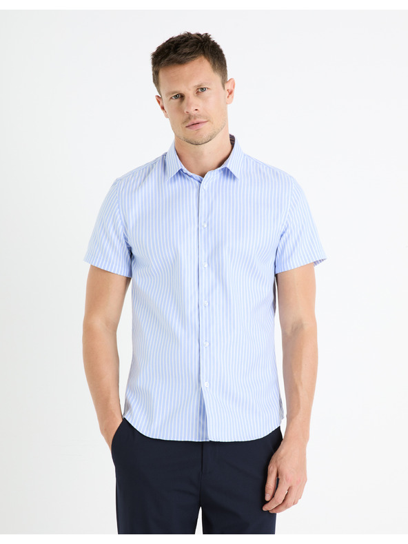 Celio Светлосиня мъжка риза на райета Celio Fasanuremc