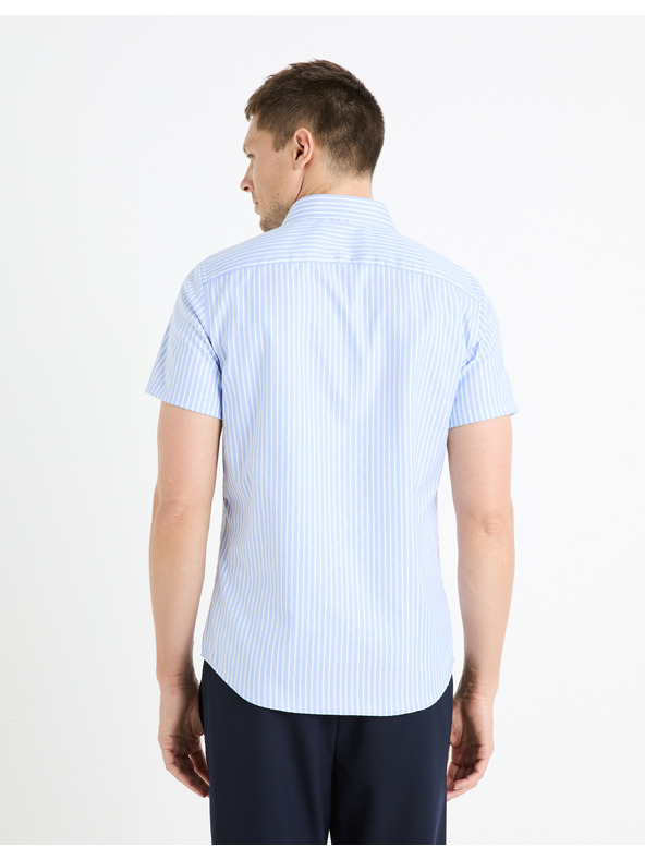 Celio Светлосиня мъжка риза на райета Celio Fasanuremc