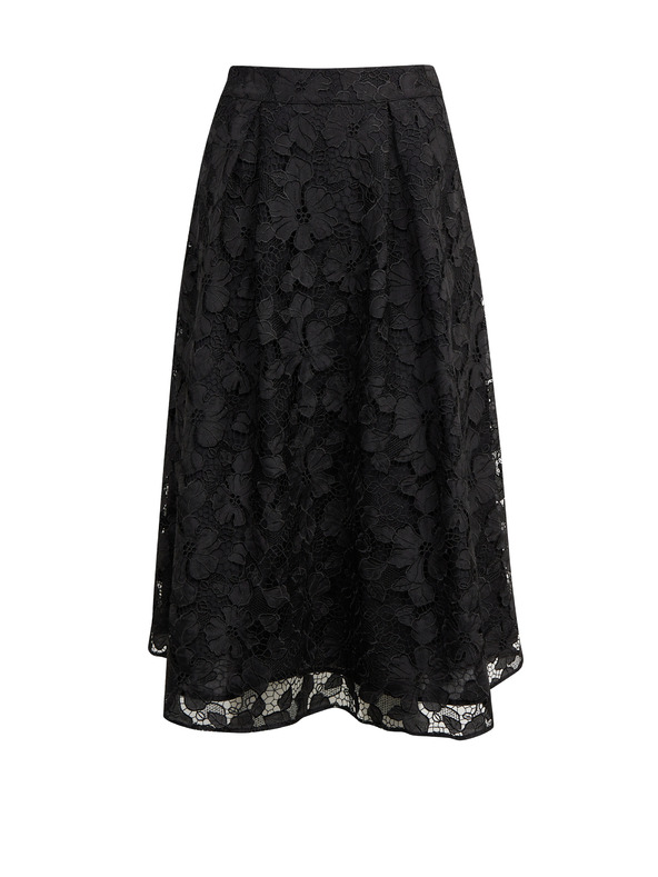 Orsay Черна дамска дантелена миди пола ORSAY
