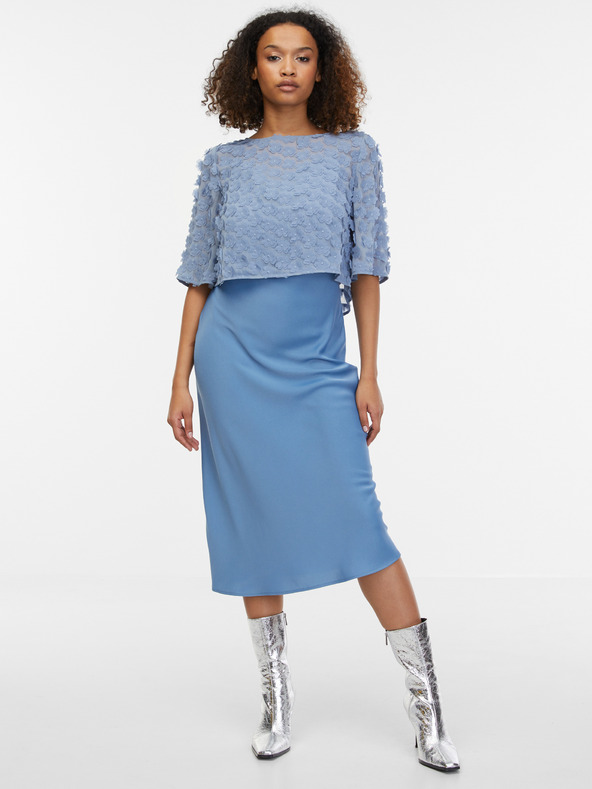 Orsay Светло синя дамска блуза на цветя ORSAY