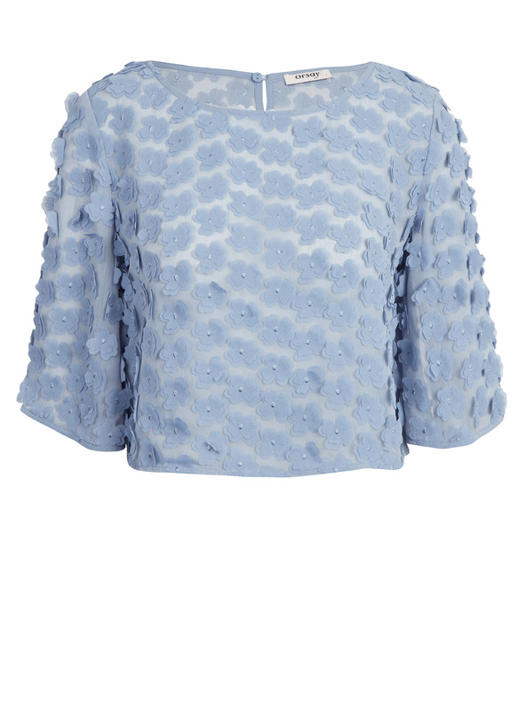 Orsay Светло синя дамска блуза на цветя ORSAY