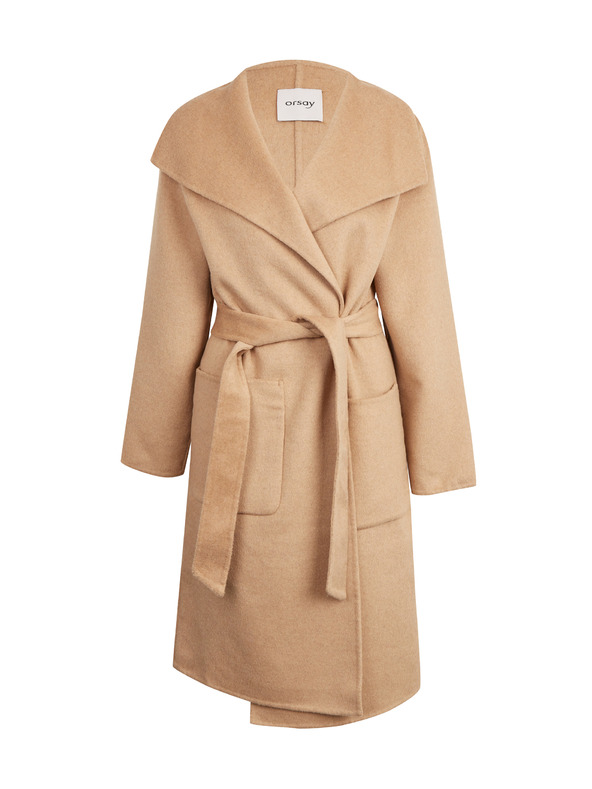 Orsay Бежово дамско палто с примес на вълна ORSAY