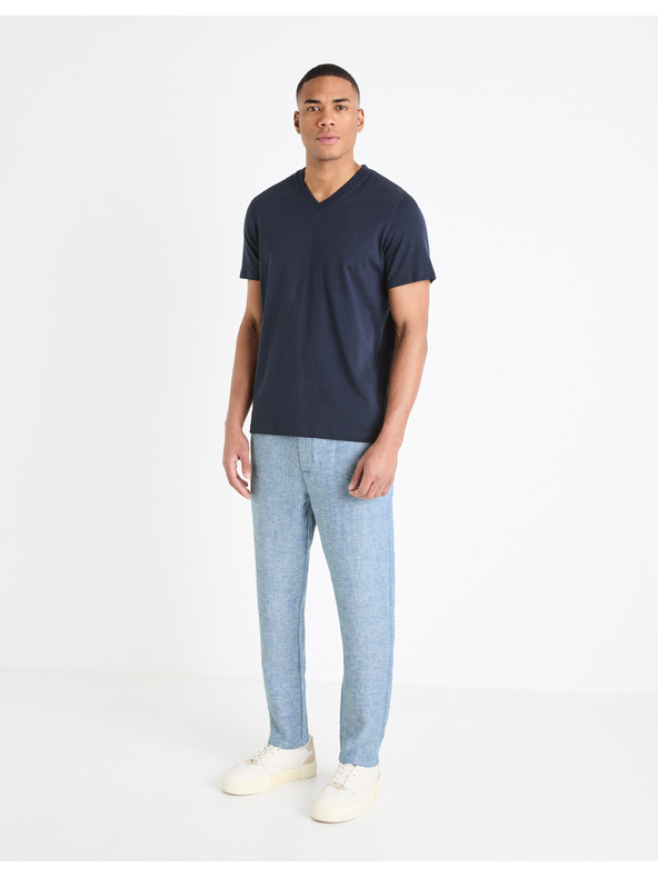 Celio Сини мъжки панталони от лен Celio Dolinusco