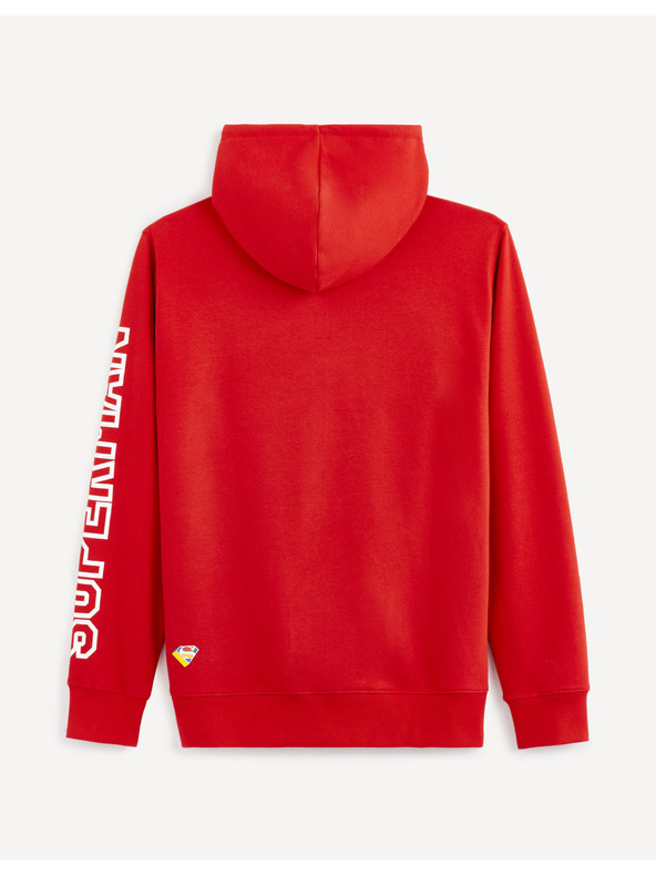 Celio Червен мъжки суитшърт с щампа Celio Lvemansw