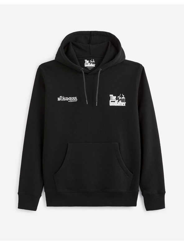 Celio Черно мъжко яке с качулка Celio Lvegodsw