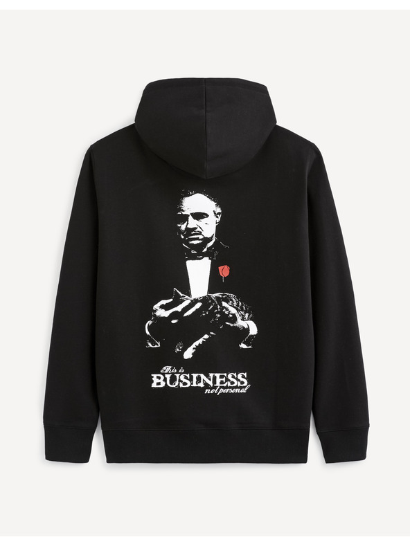 Celio Черно мъжко яке с качулка Celio Lvegodsw