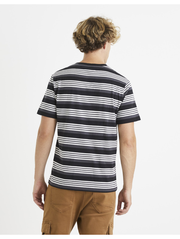 Celio Черна раирана основна риза Celio Veband