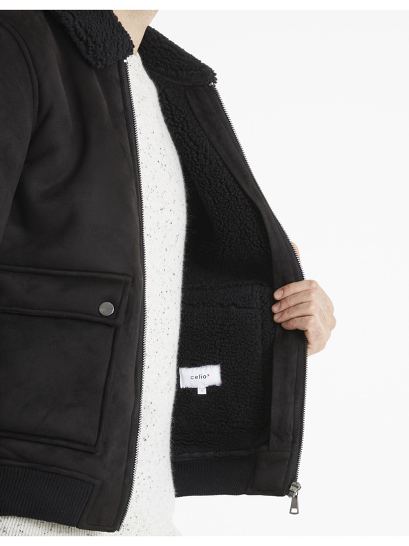 Celio Черно яке от изкуствена кожа Celio Vutoronto