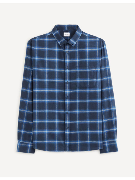 Celio Тъмно синя карирана риза Celio Vaflaca