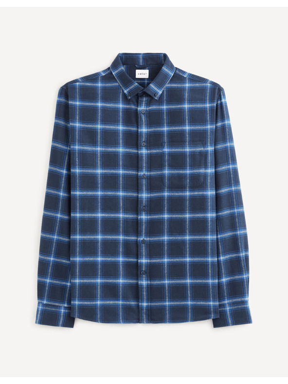 Celio Тъмно синя карирана риза Celio Vaflaca