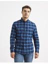 Celio Тъмно синя карирана риза Celio Vaflaca
