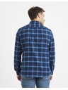 Celio Тъмно синя карирана риза Celio Vaflaca