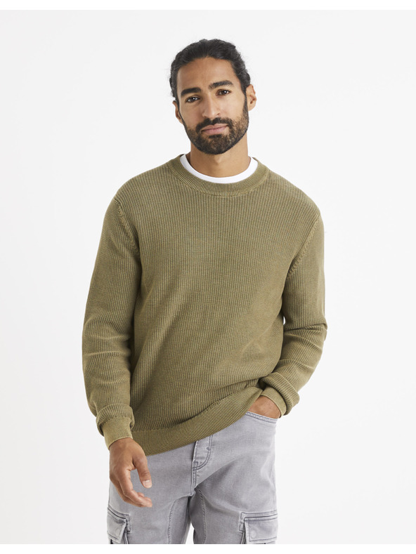 Celio Основен пуловер в цвят каки Celio Vecold